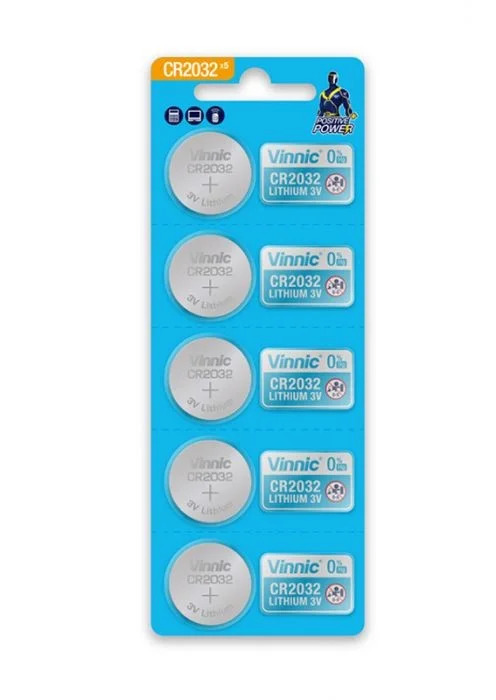 Buttoncell Vinnic CR2032 3V Τεμ. 5 με Διάτρητη Συσκευασία Buttoncell Vinnic CR2032 3V Τεμ. 5 με Διάτρητη Συσκευασία