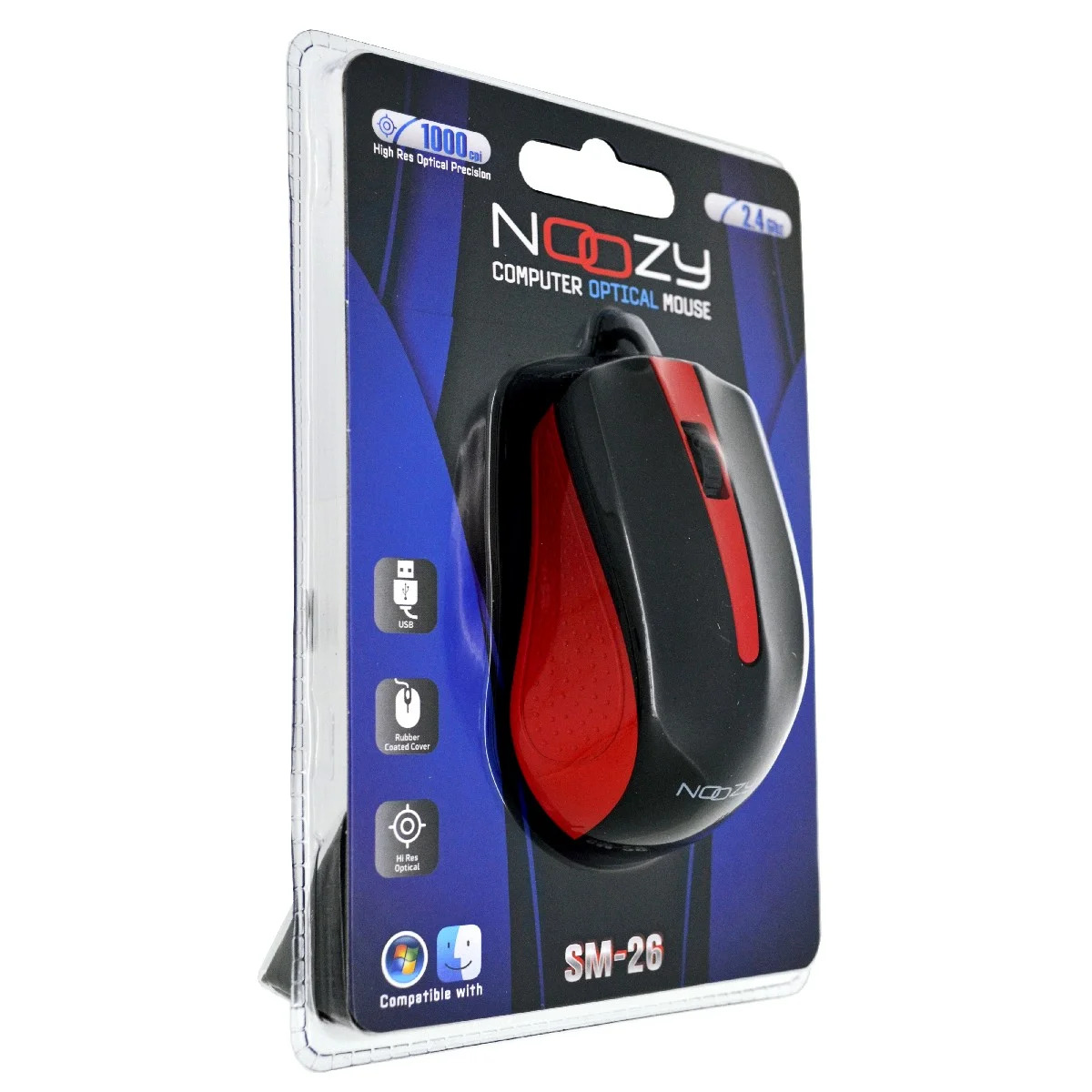 Ενσύρματο Ποντίκι Noozy SM-26 USB 3D με 3 Πλήκτρα και 1000DPI Μαύρο-Κόκκινο Ενσύρματο Ποντίκι Noozy SM-26 USB 3D με 3 Πλήκτρα και 1000DPI Μαύρο-Κόκκινο