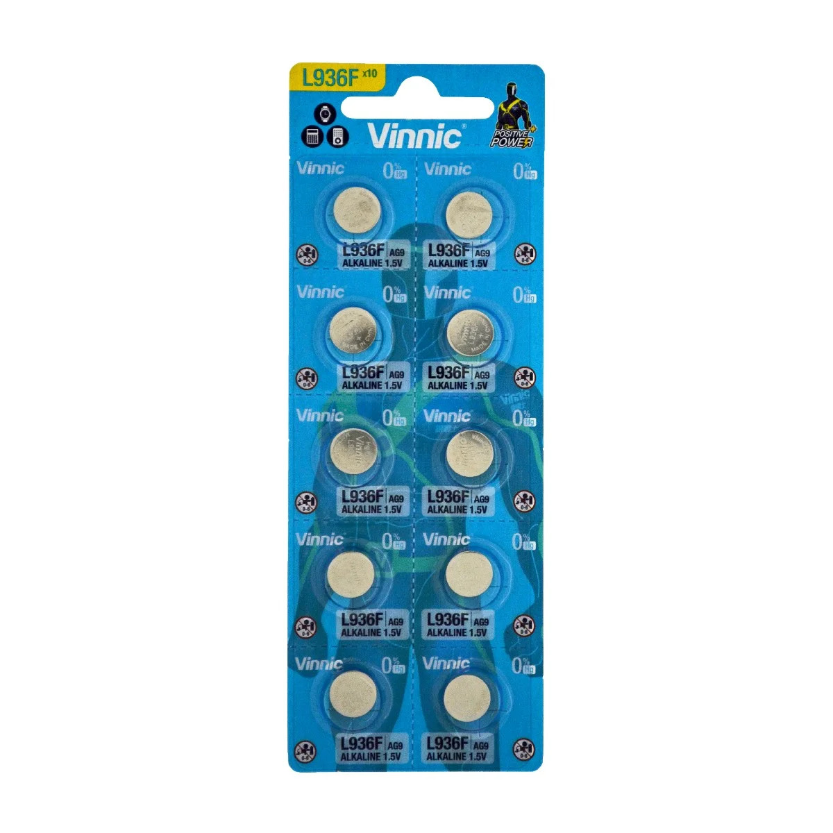 Buttoncell Vinnic L936 AG9 Τεμ. 10 με Διάτρητη Συσκευασία Buttoncell Vinnic L936 AG9 Τεμ. 10 με Διάτρητη Συσκευασία