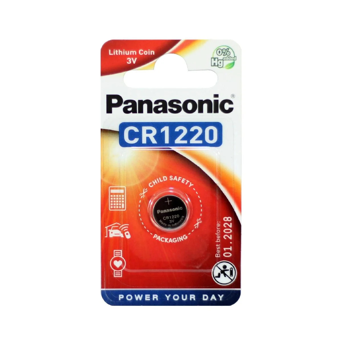 Buttoncell Lithium Panasonic CR1220 Τεμ. 1 Buttoncell Lithium Panasonic CR1220 Τεμ. 1