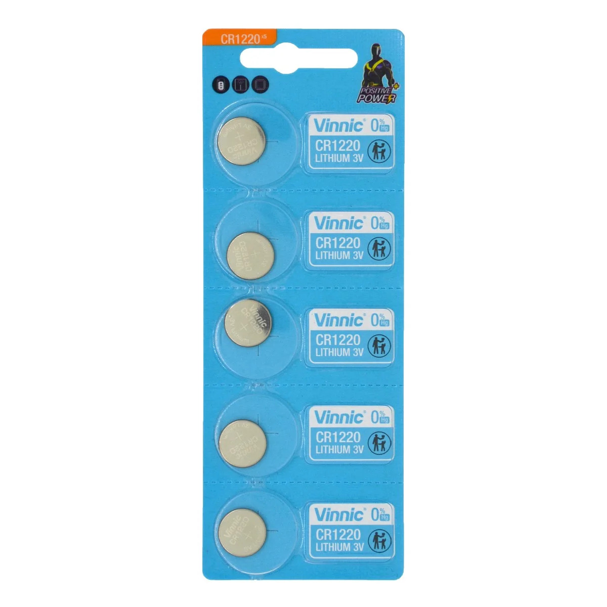 Buttoncell Vinnic CR1220 Τεμ. 5 με Διάτρητη Συσκευασία Buttoncell Vinnic CR1220 Τεμ. 5 με Διάτρητη Συσκευασία