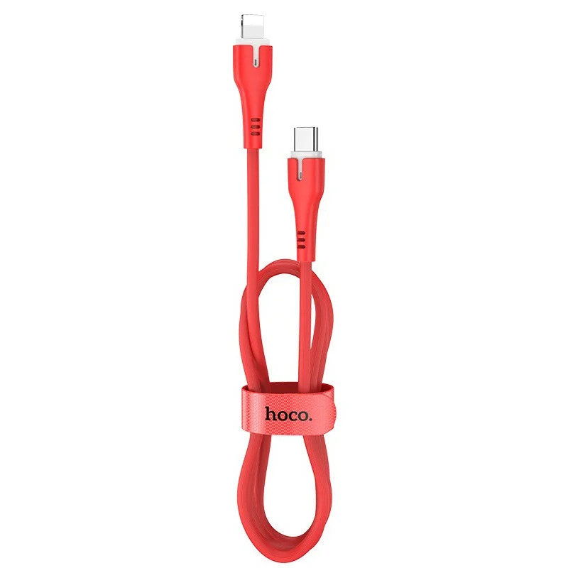 Καλώδιο σύνδεσης Hoco X45 Surplus με Ένδειξη LED USB-C σε Lightning Super Fast Charge PD18W Κόκκινο 1m Καλώδιο σύνδεσης Hoco X45 Surplus με Ένδειξη LED USB-C σε Lightning Super Fast Charge PD18W Κόκκινο 1m