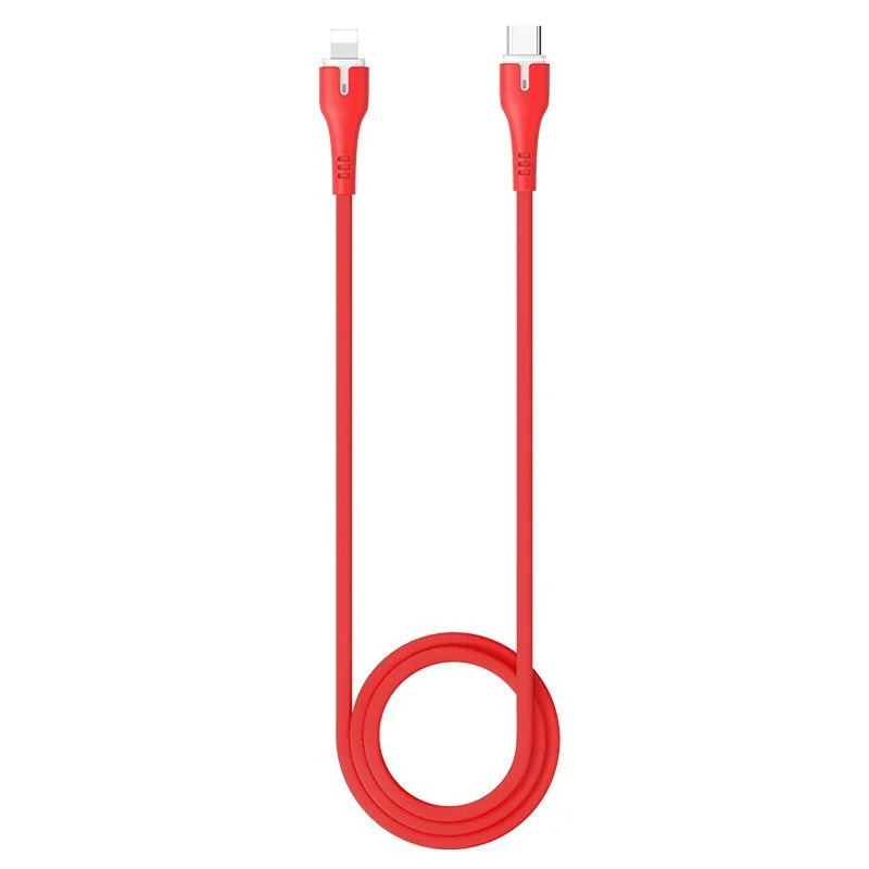 Καλώδιο σύνδεσης Hoco X45 Surplus με Ένδειξη LED USB-C σε Lightning Super Fast Charge PD18W Κόκκινο 1m Καλώδιο σύνδεσης Hoco X45 Surplus με Ένδειξη LED USB-C σε Lightning Super Fast Charge PD18W Κόκκινο 1m