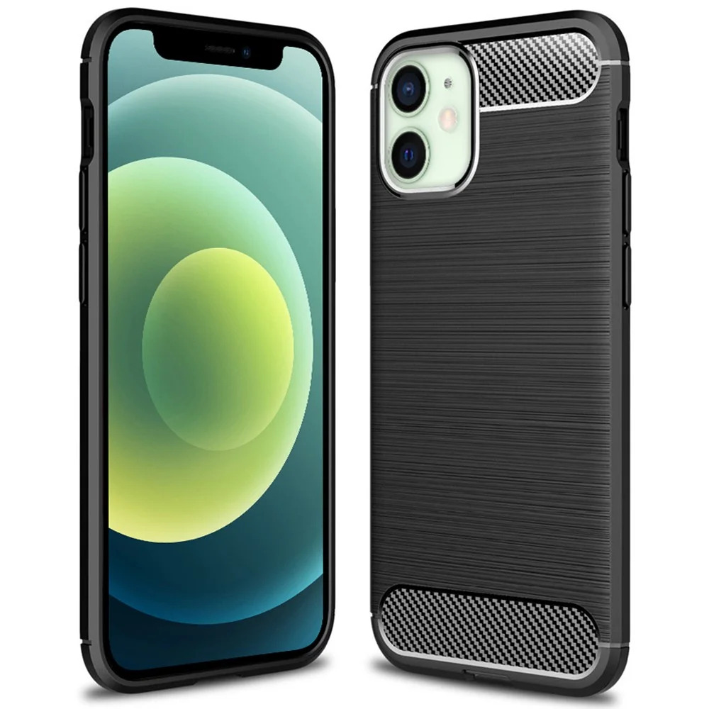 Θήκη TPU Ancus Carbon Series για Apple iPhone 12 Mini Μαύρη Θήκη TPU Ancus Carbon Series για Apple iPhone 12 Mini Μαύρη