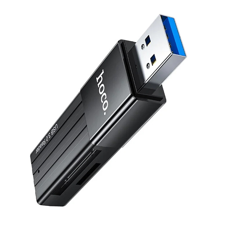 Αναγνώστης Κάρτας Μνήμης Hoco HB20 Mindful 2 σε 1 USB 3.0 έως 5Gbps και 2TB για Micro SD και SD Μαύρος Αναγνώστης Κάρτας Μνήμης Hoco HB20 Mindful 2 σε 1 USB 3.0 έως 5Gbps και 2TB για Micro SD και SD Μαύρος