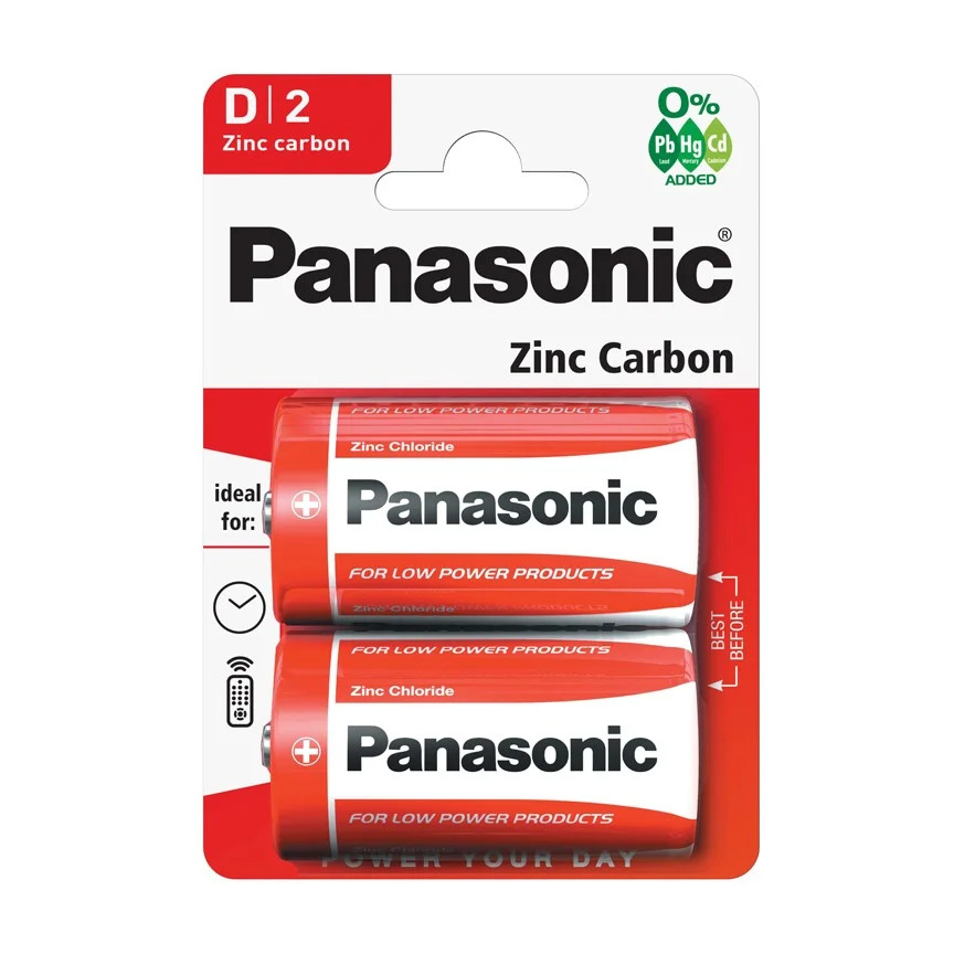 Μπαταρία Zinc Carbon Panasonic LR20 Size D Τεμ. 2 Μπαταρία Zinc Carbon Panasonic LR20 Size D Τεμ. 2