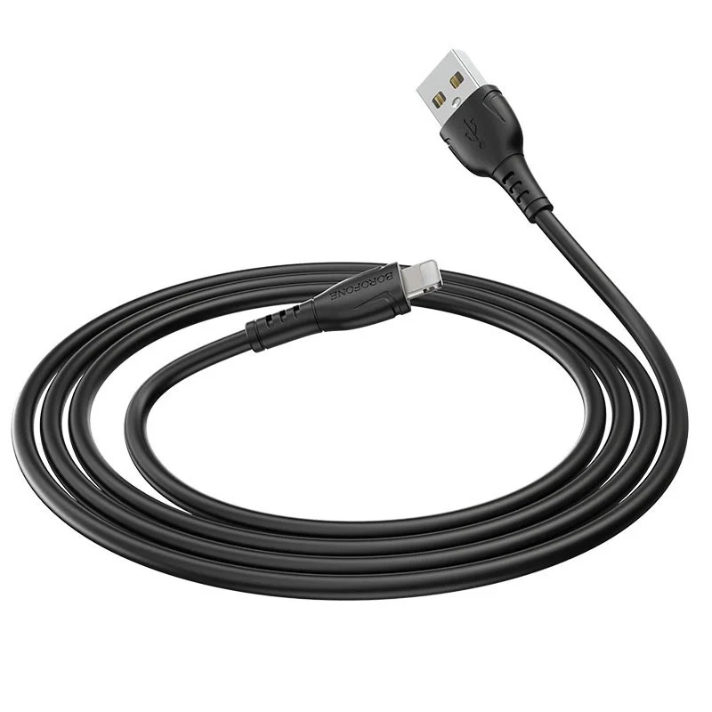 Καλώδιο Borofone BX51 Triumph USB σε Lightning 2.4A Μαύρο 1m Καλώδιο Borofone BX51 Triumph USB σε Lightning 2.4A Μαύρο 1m