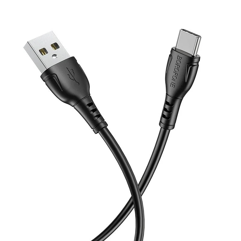 Καλώδιο Borofone BX51 Triumph USB σε USB-C 3A Μαύρο 1m Καλώδιο Borofone BX51 Triumph USB σε USB-C 3A Μαύρο 1m