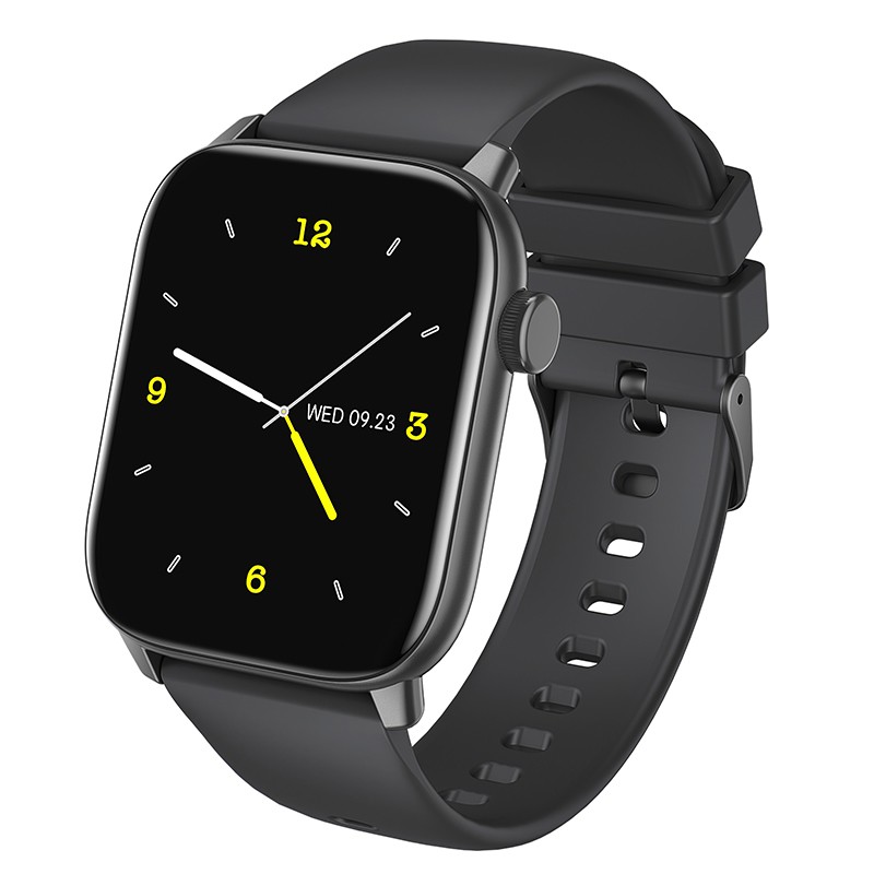 Smartwatch Hoco Y3 IP68 IPS Screen 1.69" 2.5D Glass 220mAh Bluettoth V5.0 Silicon Band Μαύρο Smartwatch Hoco Y3 IP68 IPS Screen 1.69" 2.5D Glass 220mAh Bluettoth V5.0 Silicon Band Μαύρο