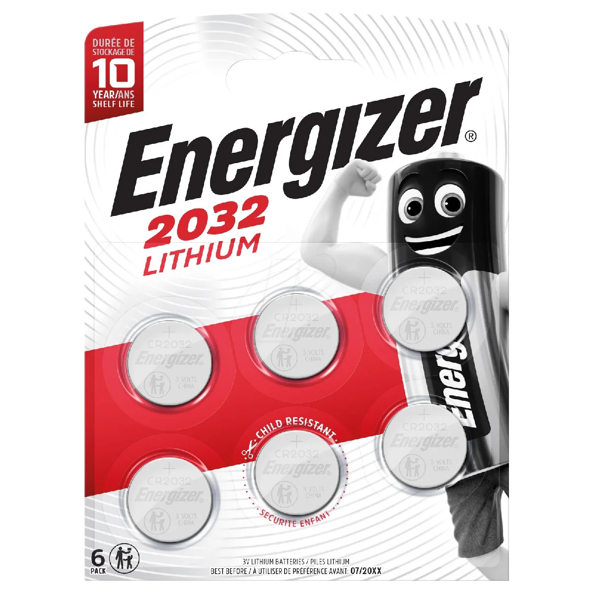 Buttoncell Lithium Energizer CR2032 Lithium 3V Τεμ. 6 Buttoncell Lithium Energizer CR2032 Lithium 3V Τεμ. 6