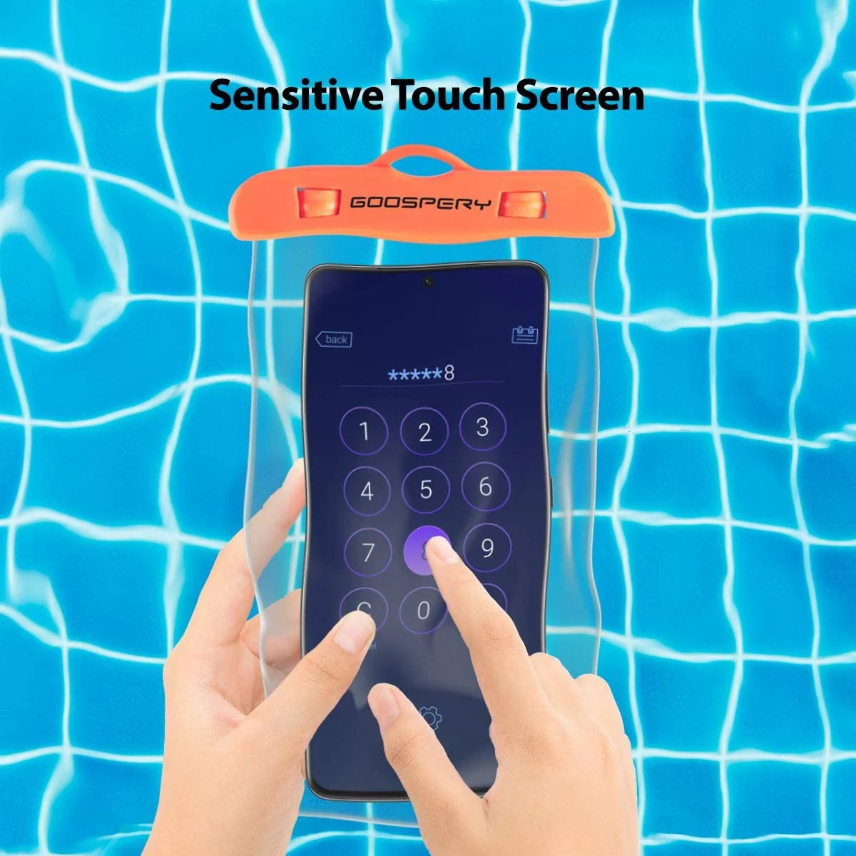 Θήκη Αδιάβροχη Goospery για Κινητά Τηλέφωνα έως 6.7" 19x10.5cm Μπλε Θήκη Αδιάβροχη Goospery για Κινητά Τηλέφωνα έως 6.7" 19x10.5cm Μπλε