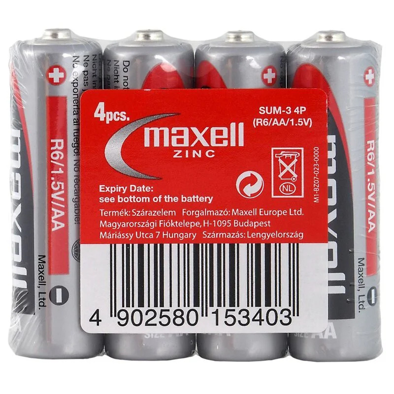 Μπαταρία Maxell R6 / AA Zinc Carbon 1.5 V Τεμ. 4 Μπαταρία Maxell R6 / AA Zinc Carbon 1.5 V Τεμ. 4