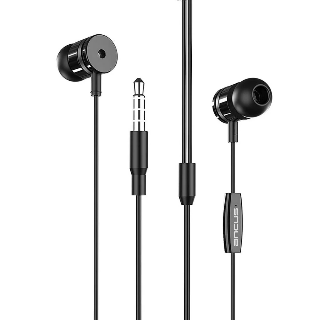 Hands Free Ancus Harmony MD44 in-Earbud Stereo 3.5mm Μαύρο με Μικρόφωνο και Πλήκτρο Λειτουργίας 1,2μ Hands Free Ancus Harmony MD44 in-Earbud Stereo 3.5mm Μαύρο με Μικρόφωνο και Πλήκτρο Λειτουργίας 1,2μ