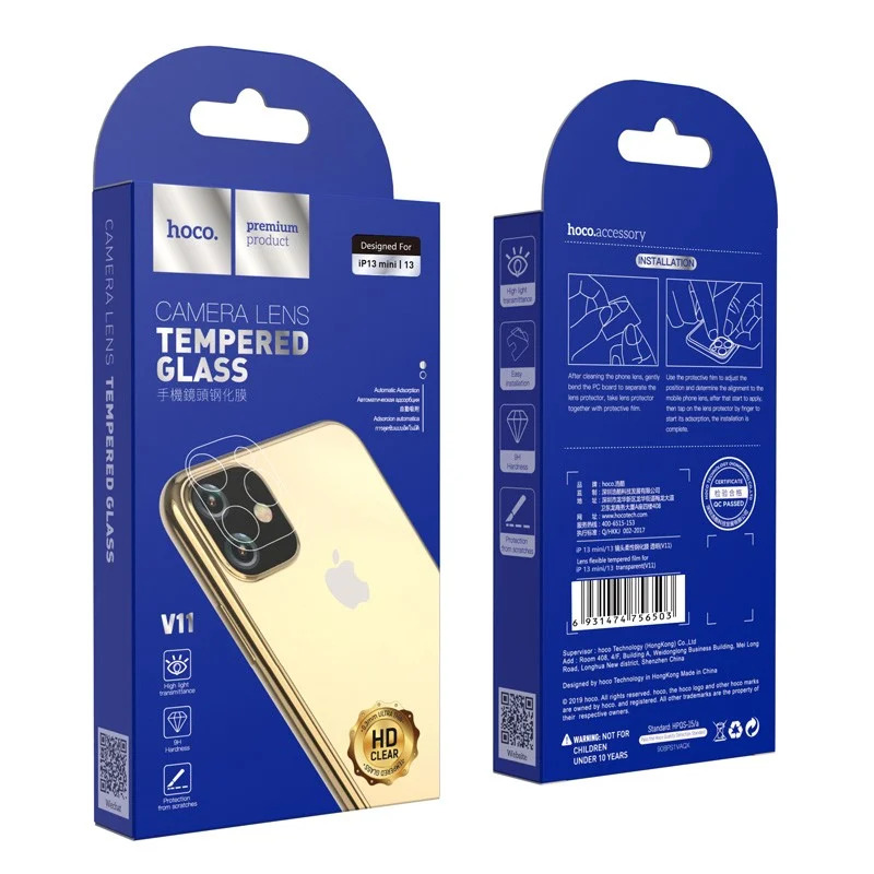 Tempered Glass Hoco V11 Film Κάμερας για Apple iPhone 13 mini Anti-Fingerprin Μαύρο Tempered Glass Hoco V11 Film Κάμερας για Apple iPhone 13 mini Anti-Fingerprin Μαύρο