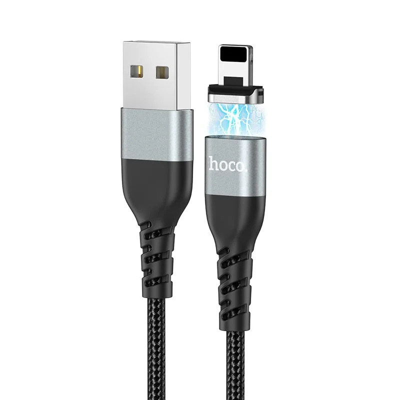 Καλώδιο σύνδεσης Hoco U96 Traveller Magnetic USB σε Lightning 2.4A με Μαγνητικό Αποσπώμενο Μεταλλικό Βύσμα Braided Μαύρο 1.2m Καλώδιο σύνδεσης Hoco U96 Traveller Magnetic USB σε Lightning 2.4A με Μαγνητικό Αποσπώμενο Μεταλλικό Βύσμα Braided Μαύρο 1.2m
