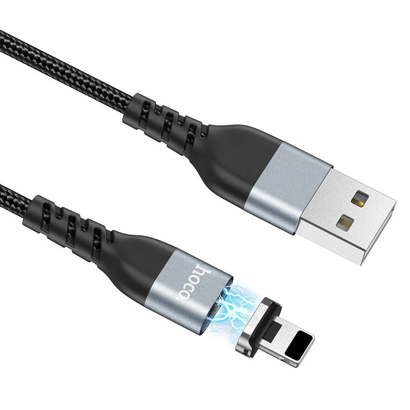 Καλώδιο σύνδεσης Hoco U96 Traveller Magnetic USB σε Lightning 2.4A με Μαγνητικό Αποσπώμενο Μεταλλικό Βύσμα Braided Μαύρο 1.2m Καλώδιο σύνδεσης Hoco U96 Traveller Magnetic USB σε Lightning 2.4A με Μαγνητικό Αποσπώμενο Μεταλλικό Βύσμα Braided Μαύρο 1.2m