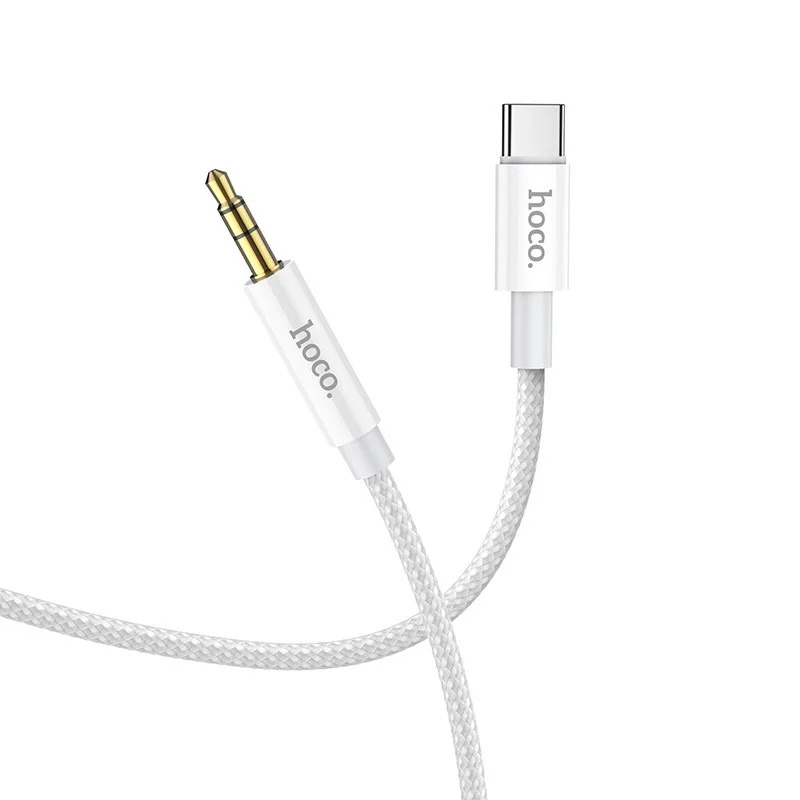Καλώδιο σύνδεσης Ήχου Hoco UPA19 Braided USB-C Αρσενικό σε 3.5mm Αρσενικό 1m Ασημί Καλώδιο σύνδεσης Ήχου Hoco UPA19 Braided USB-C Αρσενικό σε 3.5mm Αρσενικό 1m Ασημί