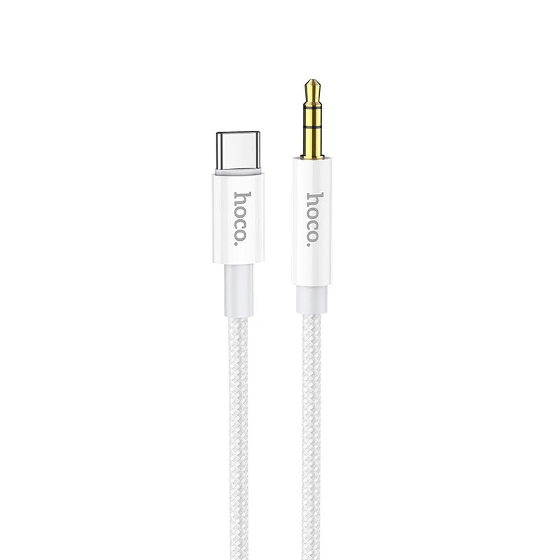 Καλώδιο σύνδεσης Ήχου Hoco UPA19 Braided USB-C Αρσενικό σε 3.5mm Αρσενικό 1m Ασημί Καλώδιο σύνδεσης Ήχου Hoco UPA19 Braided USB-C Αρσενικό σε 3.5mm Αρσενικό 1m Ασημί