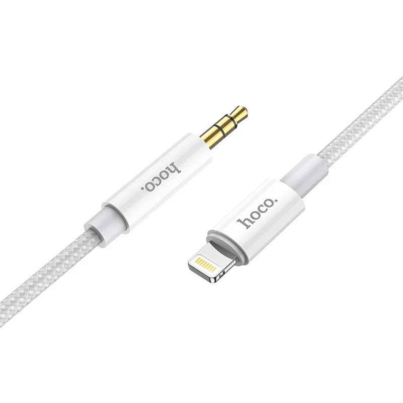 Καλώδιο σύνδεσης Ήχου Hoco UPA19 Braided Lightning Αρσενικό σε 3.5mm Αρσενικό Ασημί 1m Καλώδιο σύνδεσης Ήχου Hoco UPA19 Braided Lightning Αρσενικό σε 3.5mm Αρσενικό Ασημί 1m