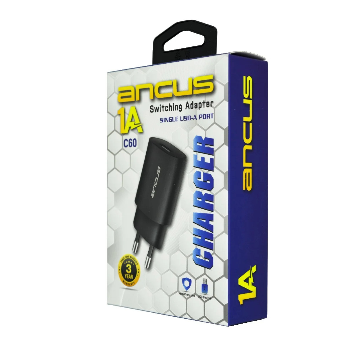 Φορτιστής Ταξιδίου Switching Ancus Supreme Series C60 USB 5V / 1A 5W Μαύρο Φορτιστής Ταξιδίου Switching Ancus Supreme Series C60 USB 5V / 1A 5W Μαύρο