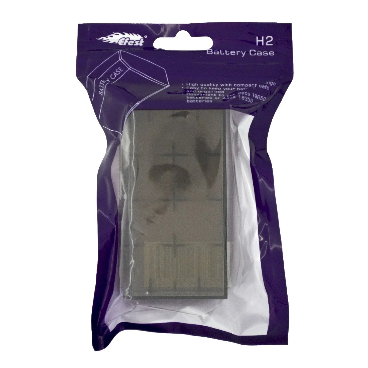 Κουτί Αποθήκευσης Μπαταριών Efest H2 για αποθήκευση έως 2 μπαταριών 18650 Μαύρο Κουτί Αποθήκευσης Μπαταριών Efest H2 για αποθήκευση έως 2 μπαταριών 18650 Μαύρο