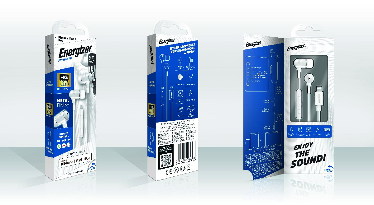 Hands Free Energizer UIL35WH Metal Stereo 3.5mm με Αντάπτορα Lightning Apple Certified MFi σε 3.5mm και Πλήκτρα Λειτουργίας 1.2m Λευκό Hands Free Energizer UIL35WH Metal Stereo 3.5mm με Αντάπτορα Lightning Apple Certified MFi σε 3.5mm και Πλήκτρα Λειτουργίας 1.2m Λευκό