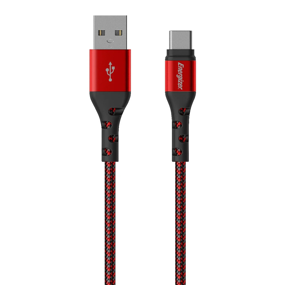Καλώδιο σύνδεσης Energizer Metal / Braided Nylon USB-A σε USB-C Κόκκινο 2m Καλώδιο σύνδεσης Energizer Metal / Braided Nylon USB-A σε USB-C Κόκκινο 2m