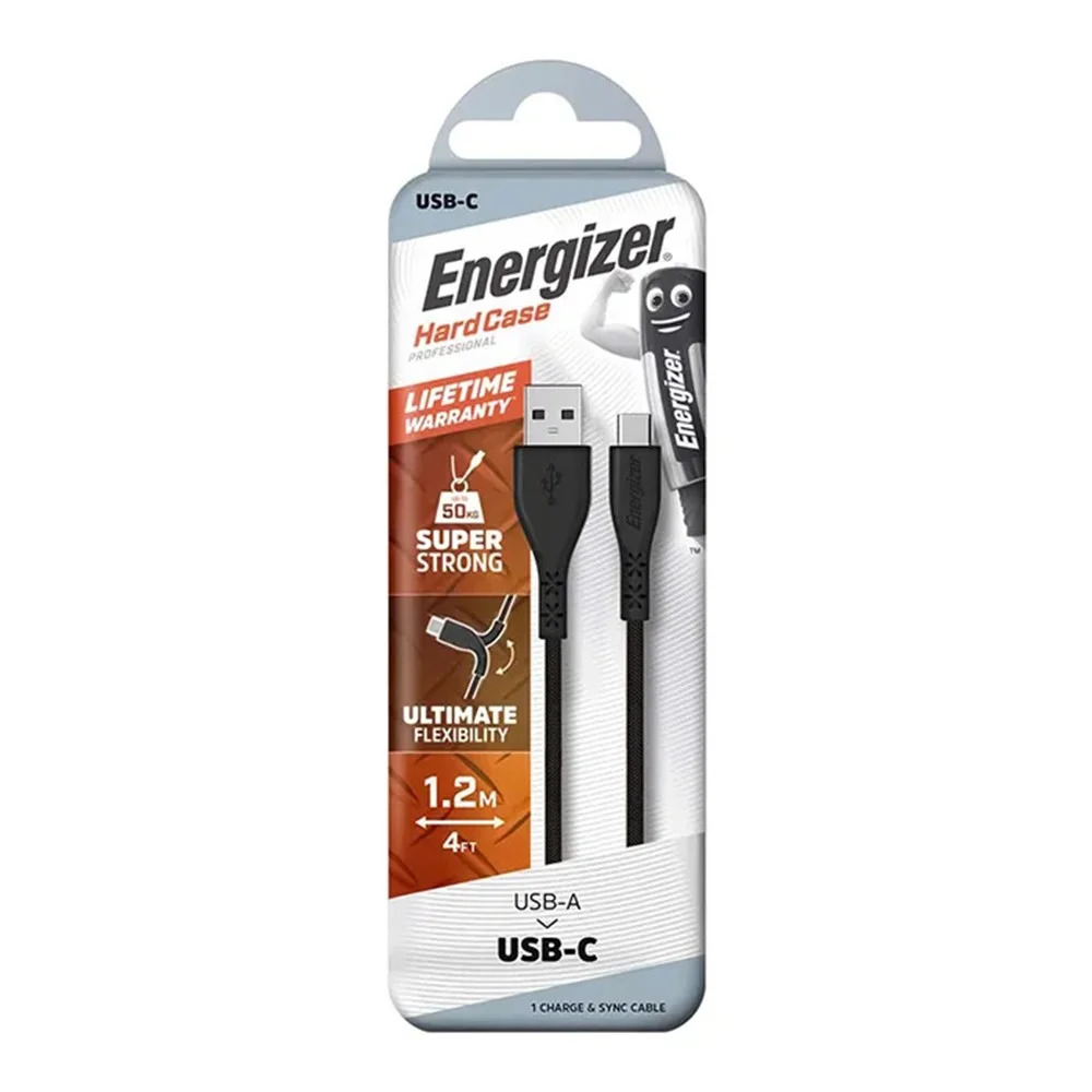 Καλώδιο σύνδεσης Energizer Lifetime Warranty USB-A σε USB-C 2.0A Μαύρο 1.2m Καλώδιο σύνδεσης Energizer Lifetime Warranty USB-A σε USB-C 2.0A Μαύρο 1.2m