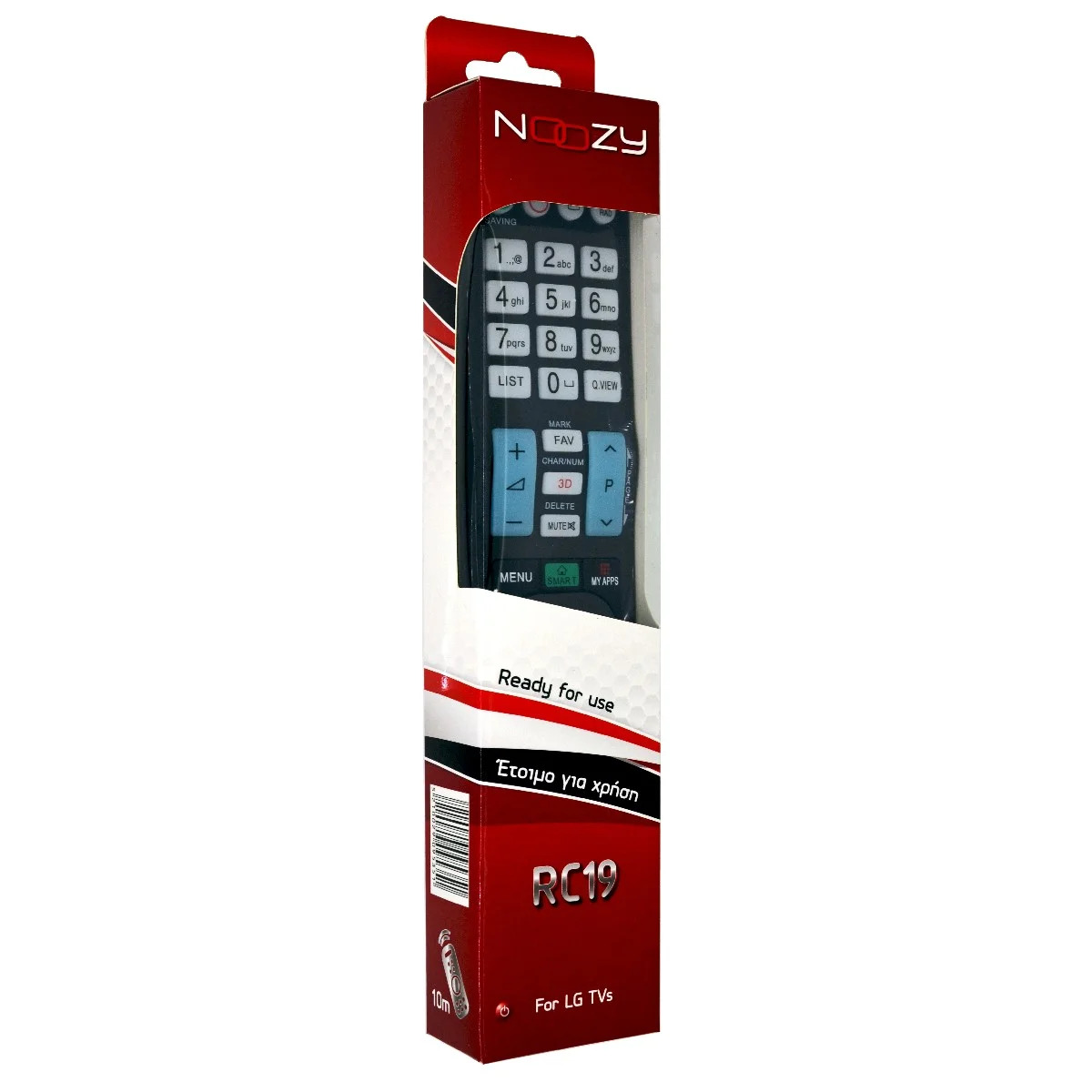 Τηλεχειριστήριο Noozy RC19 για Τηλεοράσεις LG, Samsung Άμεσης Αντικατάστασης με Φωτιζόμενο Πληκτρολόγιο Τηλεχειριστήριο Noozy RC19 για Τηλεοράσεις LG, Samsung Άμεσης Αντικατάστασης με Φωτιζόμενο Πληκτρολόγιο