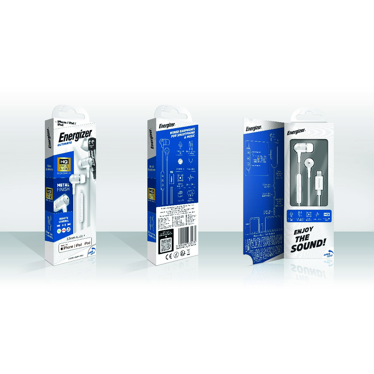 Hands Free Energizer UIL35WH2 Metal Stereo 3.5 mm με Αντάπτορα Lightning Apple Certified MFi σε 3.5 mm και Πλήκτρα Λειτουργίας 1.2m Λευκό Hands Free Energizer UIL35WH2 Metal Stereo 3.5 mm με Αντάπτορα Lightning Apple Certified MFi σε 3.5 mm και Πλήκτρα Λειτουργίας 1.2m Λευκό