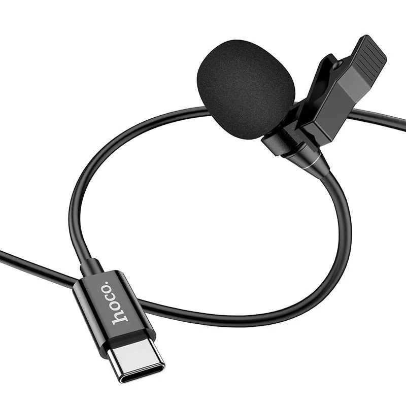 Μικρόφωνο Πέτου Hoco L14 Lavalier με Καλώδιο USB-C 2m Μικρόφωνο Πέτου Hoco L14 Lavalier με Καλώδιο USB-C 2m