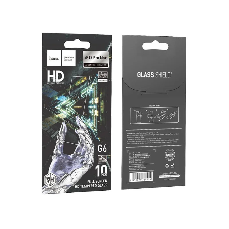 Tempered Glass Hoco G6 Instant Full Screen High-Definition HD 2.5D για Apple iPhone 13 Pro Max/ iPhone 14 Plus Μαύρο Tempered Glass Hoco G6 Instant Full Screen High-Definition HD 2.5D για Apple iPhone 13 Pro Max/ iPhone 14 Plus Μαύρο