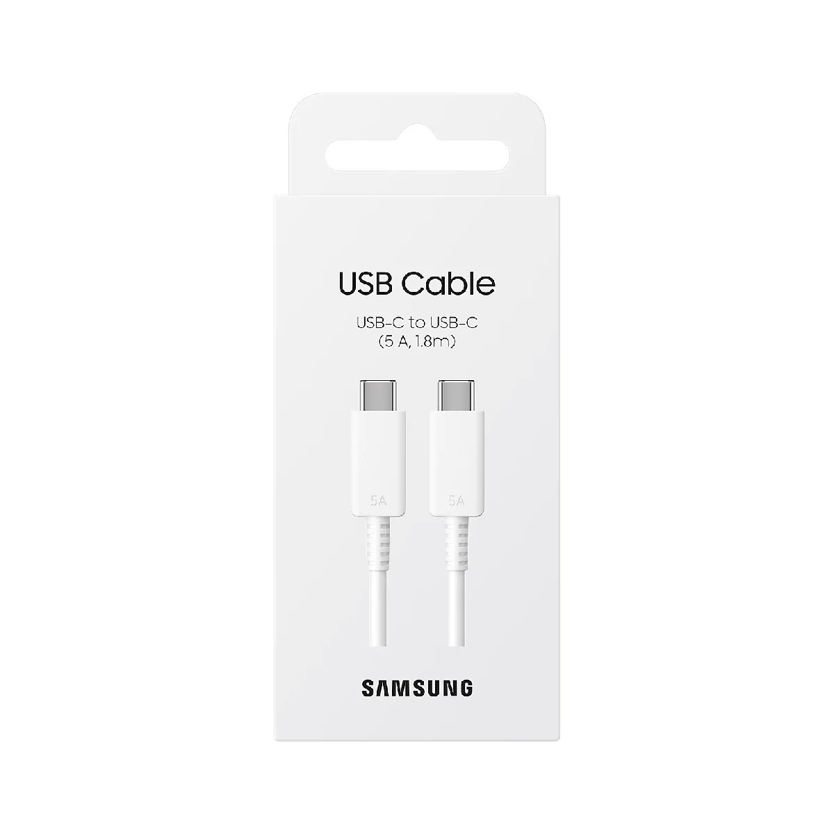 Καλώδιο σύνδεσης Samsung EP-DX510JWEGEU USB-C σε USB-C Λευκό Original 5A 1.8m Καλώδιο σύνδεσης Samsung EP-DX510JWEGEU USB-C σε USB-C Λευκό Original 5A 1.8m