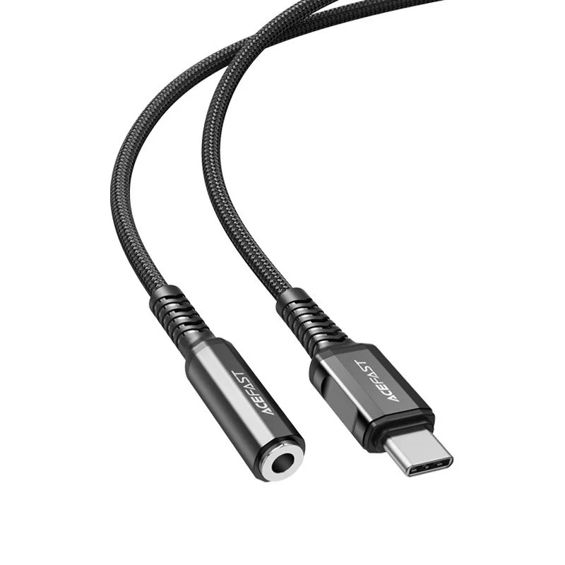 Καλώδιο σύνδεσης Acefast C1-07 USB-C σε 3.5mm Θηλυκό Braided Μαύρο 18cm Καλώδιο σύνδεσης Acefast C1-07 USB-C σε 3.5mm Θηλυκό Braided Μαύρο 18cm