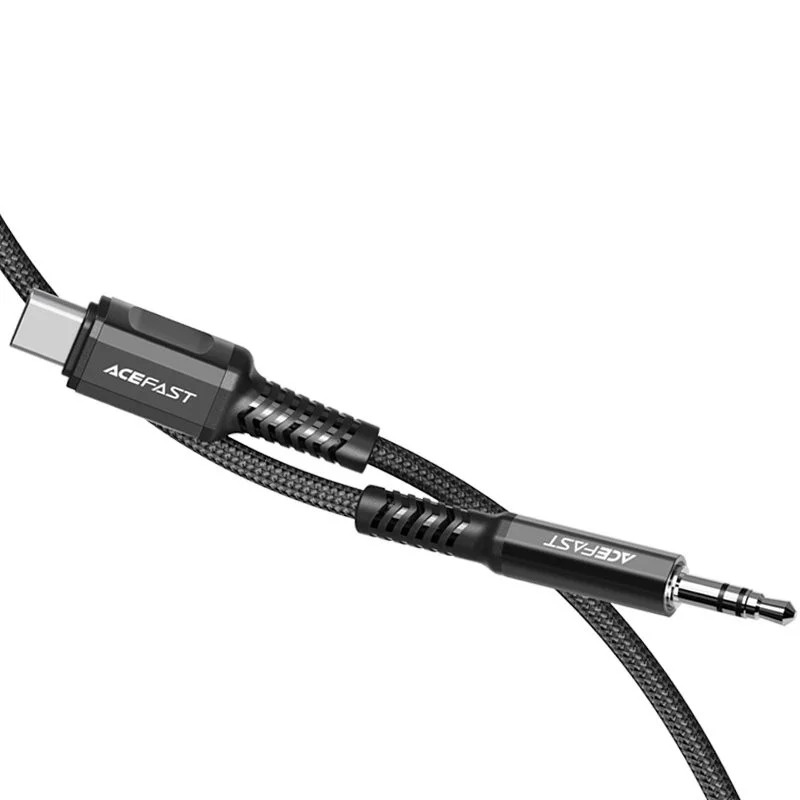 Καλώδιο σύνδεσης Acefast Μεταλλικό C1-08 USB-C σε 3.5mm Αρσενικό Braided Μαύρο 1.2m Καλώδιο σύνδεσης Acefast Μεταλλικό C1-08 USB-C σε 3.5mm Αρσενικό Braided Μαύρο 1.2m