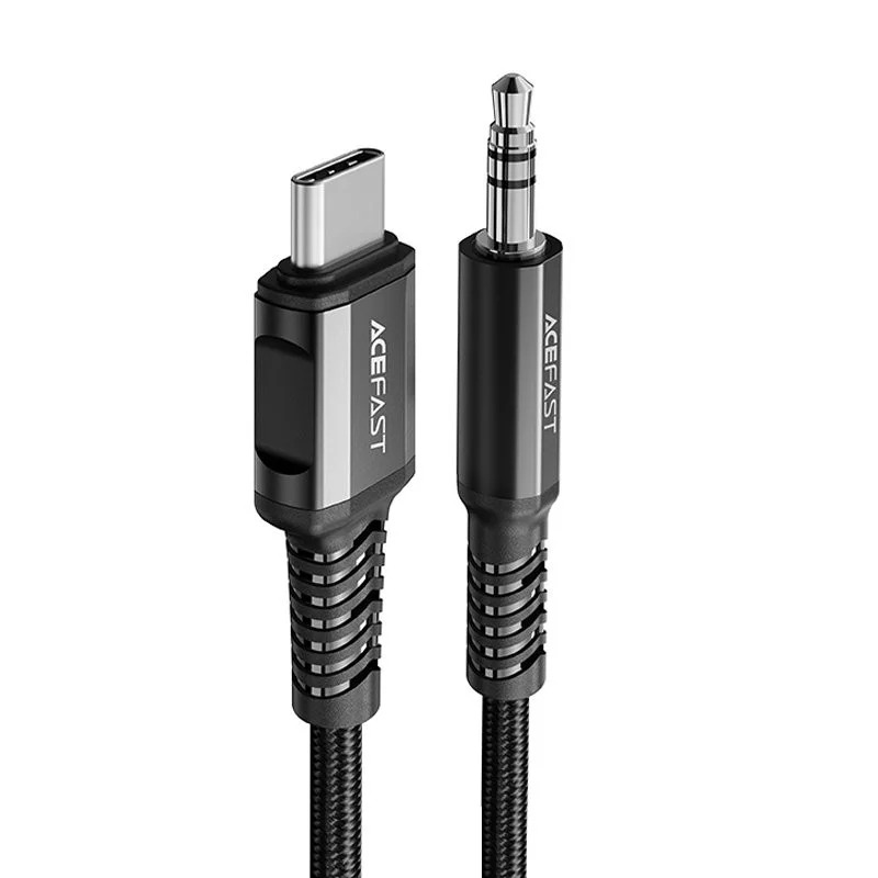 Καλώδιο σύνδεσης Acefast Μεταλλικό C1-08 USB-C σε 3.5mm Αρσενικό Braided Μαύρο 1.2m Καλώδιο σύνδεσης Acefast Μεταλλικό C1-08 USB-C σε 3.5mm Αρσενικό Braided Μαύρο 1.2m