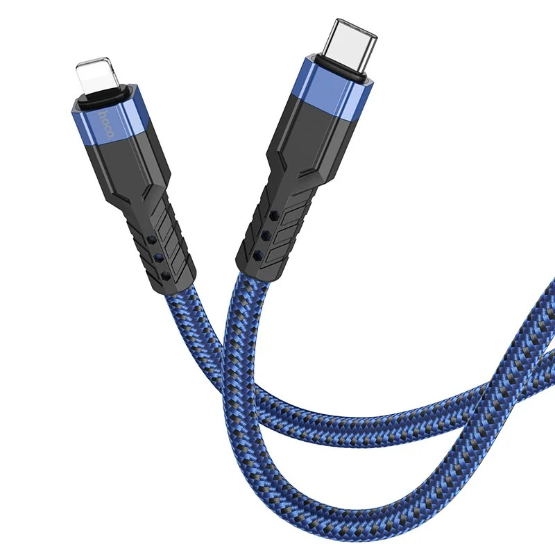Καλώδιο Σύνδεσης Hoco U110 USB-C σε Lightning Braided PD20W 3A Υψηλής Αντοχής Braided Μπλε 1.2m Καλώδιο Σύνδεσης Hoco U110 USB-C σε Lightning Braided PD20W 3A Υψηλής Αντοχής Braided Μπλε 1.2m