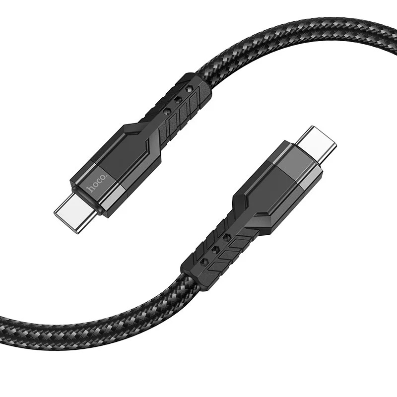 Καλώδιο Σύνδεσης Hoco U110 USB-C σε USB-C Braided 60W 20V/3A Μαύρο Υψηλής Αντοχής 1.2m Καλώδιο Σύνδεσης Hoco U110 USB-C σε USB-C Braided 60W 20V/3A Μαύρο Υψηλής Αντοχής 1.2m