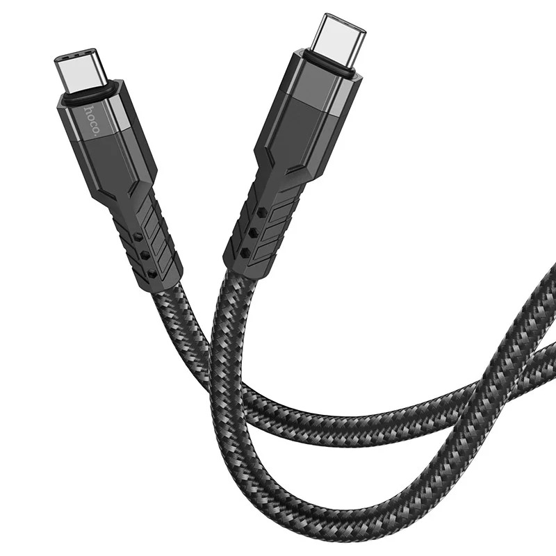 Καλώδιο Σύνδεσης Hoco U110 USB-C σε USB-C Braided 60W 20V/3A Μαύρο Υψηλής Αντοχής 1.2m Καλώδιο Σύνδεσης Hoco U110 USB-C σε USB-C Braided 60W 20V/3A Μαύρο Υψηλής Αντοχής 1.2m