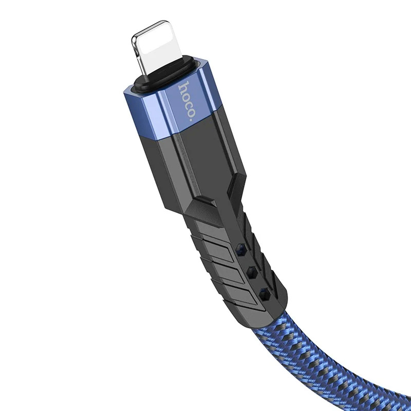 Καλώδιο Σύνδεσης Hoco U110 USB σε Lightning 2.4A Υψηλής Αντοχής Braided Μπλε 1.2m Καλώδιο Σύνδεσης Hoco U110 USB σε Lightning 2.4A Υψηλής Αντοχής Braided Μπλε 1.2m