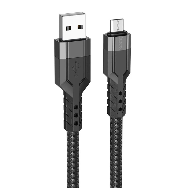 Καλώδιο Σύνδεσης Hoco U110 USB σε Micro-USB 2.4A Υψηλής Αντοχής Braided Μαύρο 1.2m Καλώδιο Σύνδεσης Hoco U110 USB σε Micro-USB 2.4A Υψηλής Αντοχής Braided Μαύρο 1.2m