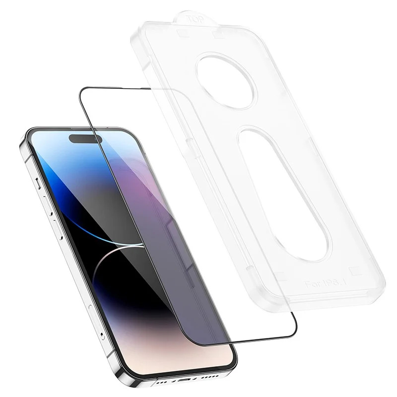 Tempered Glass Hoco A33 9Η Full Screen Protection 0.33mm για Apple iPhone 14 Pro με Οδηγό για Εύκολη Τοποθέτηση Tempered Glass Hoco A33 9Η Full Screen Protection 0.33mm για Apple iPhone 14 Pro με Οδηγό για Εύκολη Τοποθέτηση
