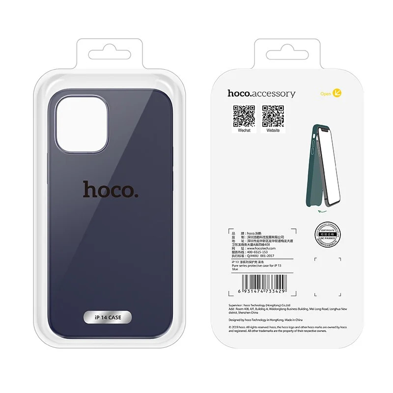 Θήκη Hoco Pure Series για Apple iPhone 14 Μπλε Θήκη Hoco Pure Series για Apple iPhone 14 Μπλε