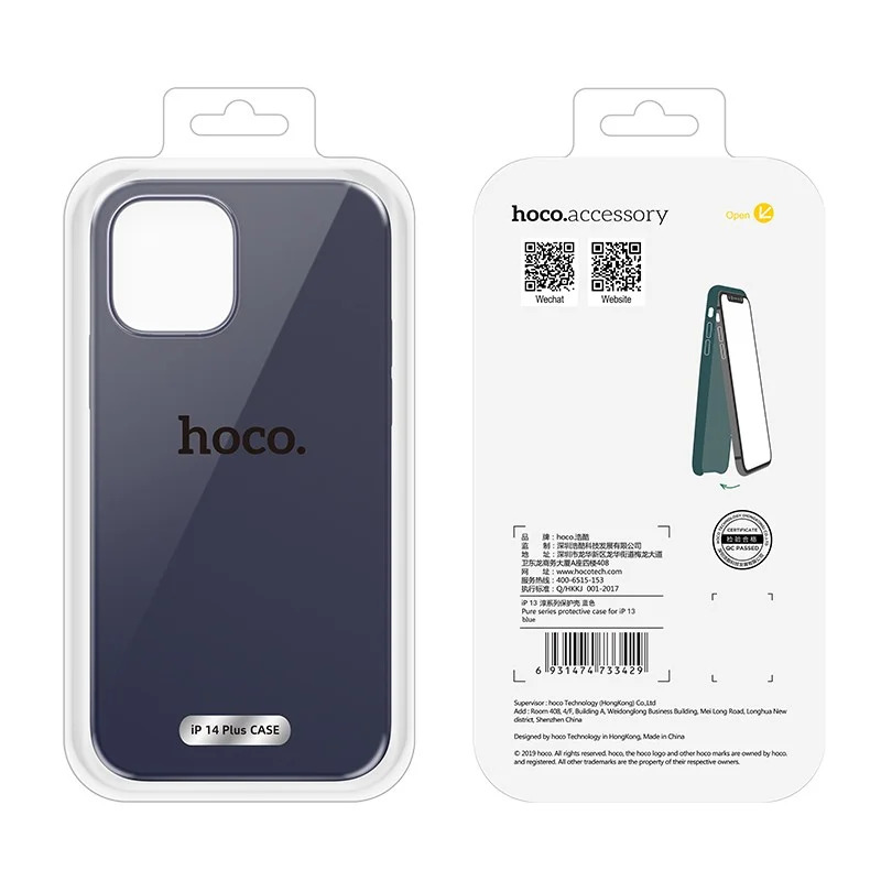 Θήκη Hoco Pure Series για Apple iPhone 14 Plus Μπλε Θήκη Hoco Pure Series για Apple iPhone 14 Plus Μπλε