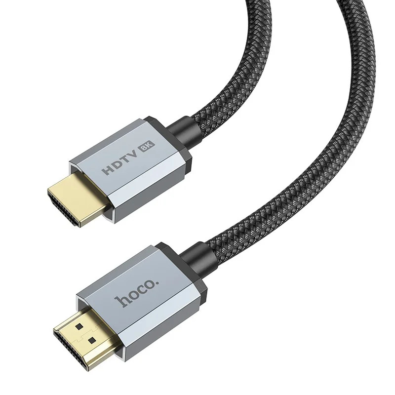 Καλώδιο σύνδεσης HDMI Hoco US03 HDMI 2.1 σε 8K 60Hz Ultra HD 48Gbps Μαύρο 2m Braided Καλώδιο σύνδεσης HDMI Hoco US03 HDMI 2.1 σε 8K 60Hz Ultra HD 48Gbps Μαύρο 2m Braided