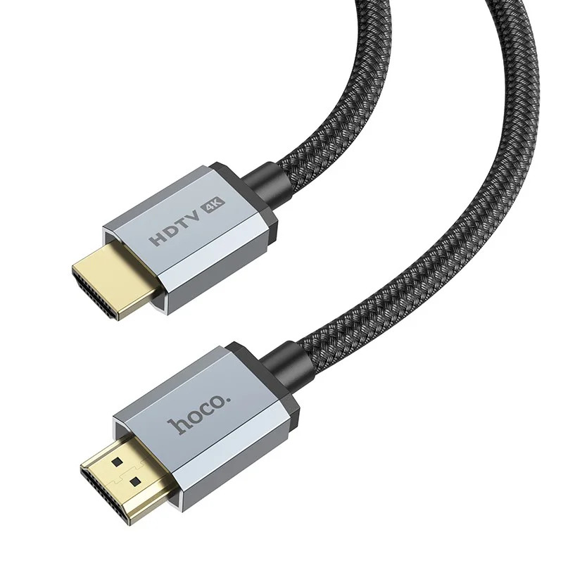 Καλώδιο σύνδεσης HDMI Hoco US03 HDMI 2.0 σε 4K 60Hz HD 18Gbps Μαύρο 1m Braided Καλώδιο σύνδεσης HDMI Hoco US03 HDMI 2.0 σε 4K 60Hz HD 18Gbps Μαύρο 1m Braided