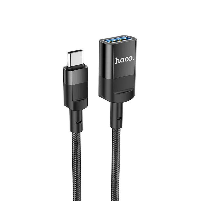 Καλώδιο Προέκτασης Hoco U107 USB-C Αρσενικό σε USB 3.0 Θηλυκό 5V/2A 5Gbps OTG Braided Μαύρο 1.2m Καλώδιο Προέκτασης Hoco U107 USB-C Αρσενικό σε USB 3.0 Θηλυκό 5V/2A 5Gbps OTG Braided Μαύρο 1.2m