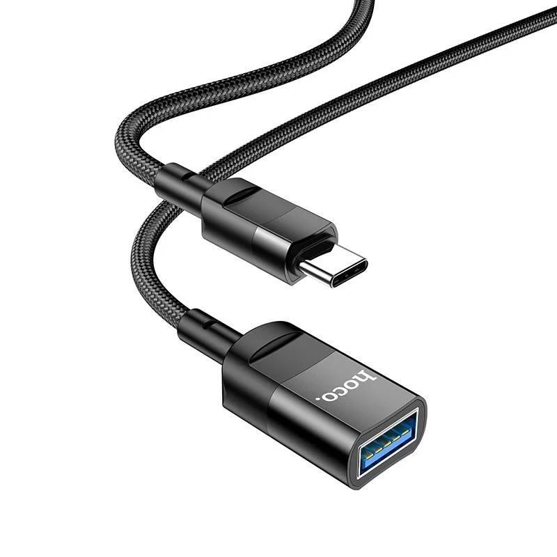 Καλώδιο Προέκτασης Hoco U107 USB-C Αρσενικό σε USB 3.0 Θηλυκό 5V/2A 5Gbps OTG Braided Μαύρο 1.2m Καλώδιο Προέκτασης Hoco U107 USB-C Αρσενικό σε USB 3.0 Θηλυκό 5V/2A 5Gbps OTG Braided Μαύρο 1.2m