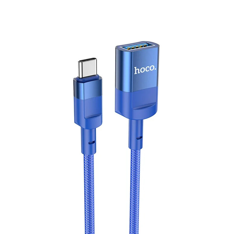 Καλώδιο Προέκτασης Hoco U107 USB-C Αρσενικό σε USB 3.0 Θηλυκό 5V/2A 5Gbps OTG Braided Μπλε1.2m Καλώδιο Προέκτασης Hoco U107 USB-C Αρσενικό σε USB 3.0 Θηλυκό 5V/2A 5Gbps OTG Braided Μπλε1.2m