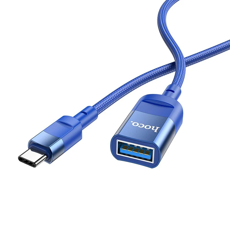 Καλώδιο Προέκτασης Hoco U107 USB-C Αρσενικό σε USB 3.0 Θηλυκό 5V/2A 5Gbps OTG Braided Μπλε1.2m Καλώδιο Προέκτασης Hoco U107 USB-C Αρσενικό σε USB 3.0 Θηλυκό 5V/2A 5Gbps OTG Braided Μπλε1.2m